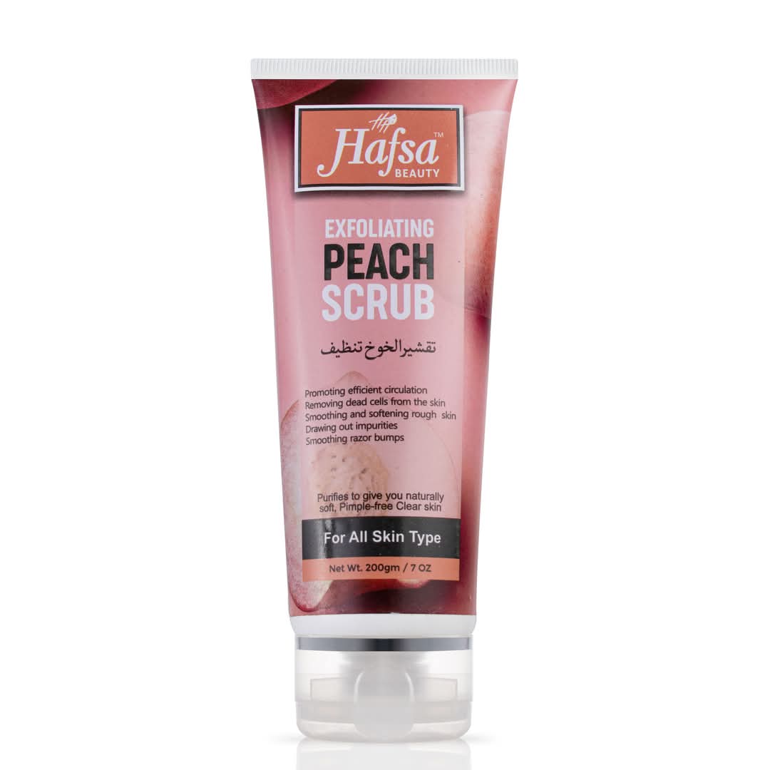 HAFSA BEAUTY EXFOLIATING PEACH SCRUB 200ML