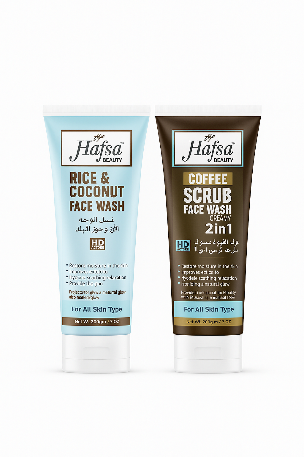Coffee 2 in 1 Face Wash + Coconut & Rice Face Wash Set