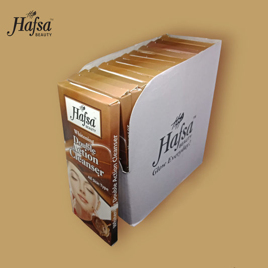 HAFSA BEAUTY DOUBLE ACTION CLEANSER (Pack of 6) 25GM