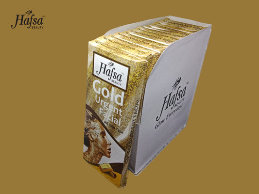 HAFSA BEAUTY GOLD URGENT FACIAL (Pack of 6) 25GM