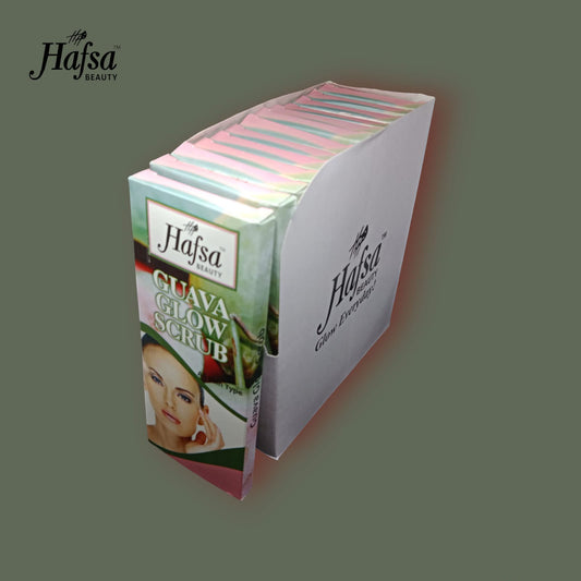HAFSA BEAUTY GUAVA GLOW SCRUB (Pack of 6) 25GM