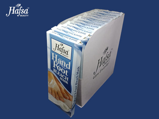 HAFSA BEAUTY HAND&FOOT BLEACH MASK (Pack of 6) 25GM