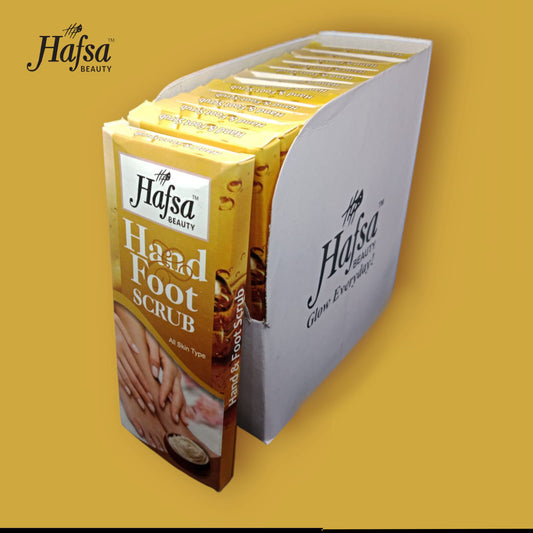 HAFSA BEAUTY HAND&FOOT SCRUB (Pack of 6) 25GM