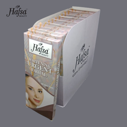 HAFSA BEAUTY (WHITENING) URGENT FACIAL (Pack of 6) 25GM