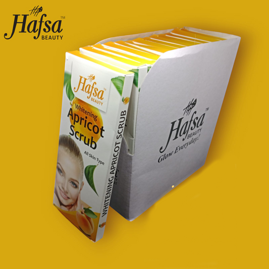HAFSA BEAUTY W/APRICOT SCRUB (Pack of 6) 25GM